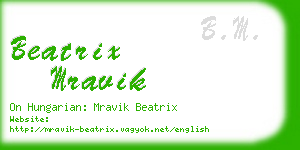 beatrix mravik business card